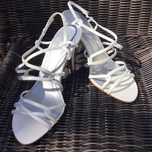 UK brand Faith elegant leather white strappy sandals!